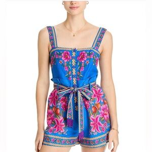 Farm Rio Summer Fruit Scarf Romper